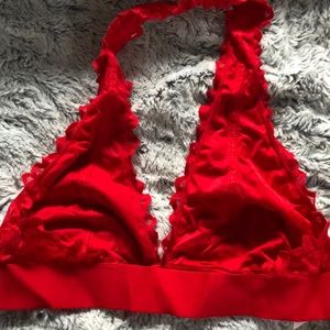 Red halter Bralette